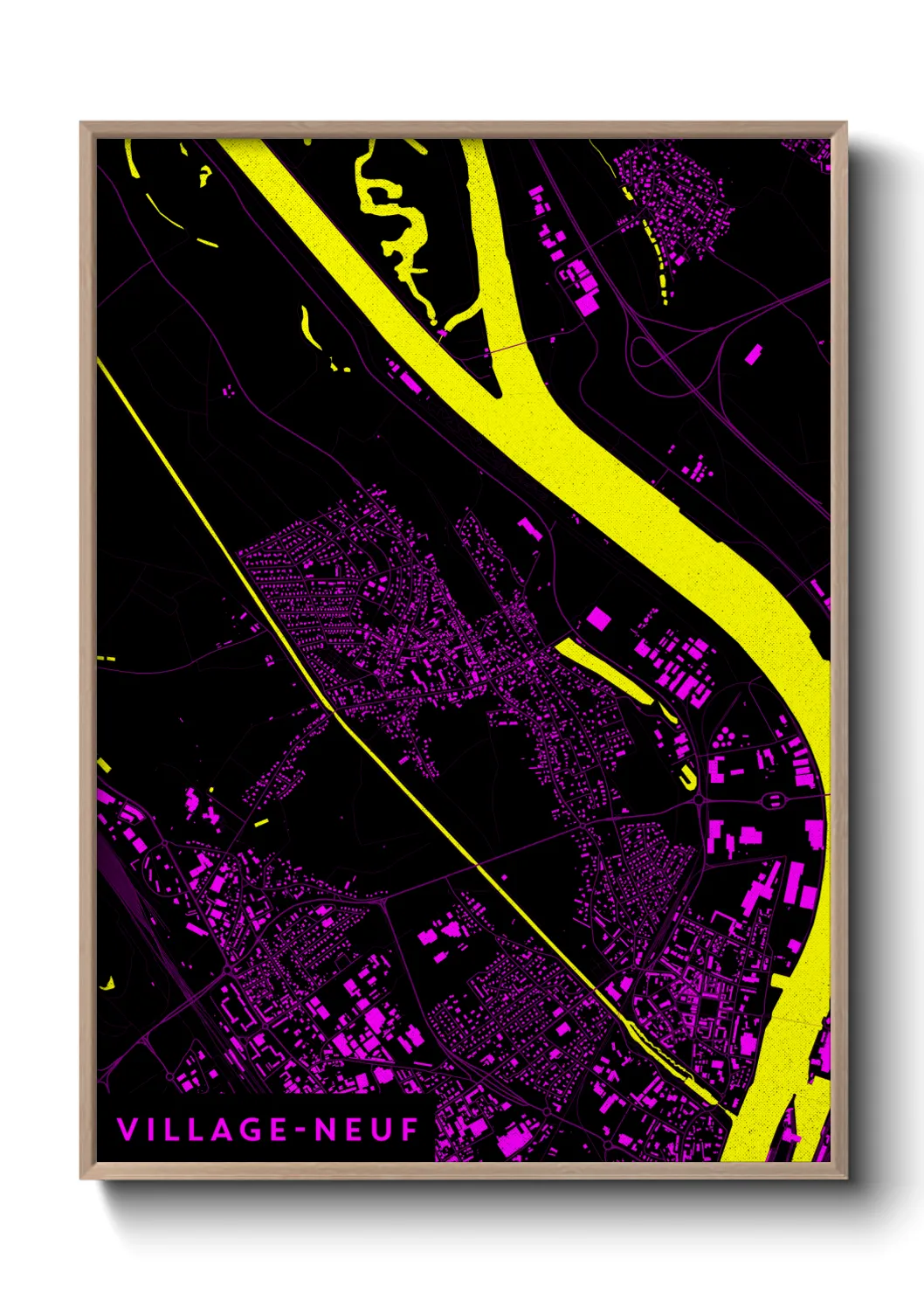 Un poster carteVillage-Neuf