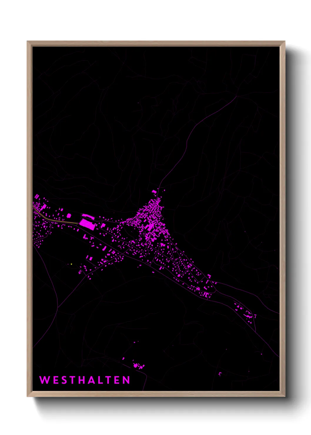 Une affiche de carte sur Westhalten
