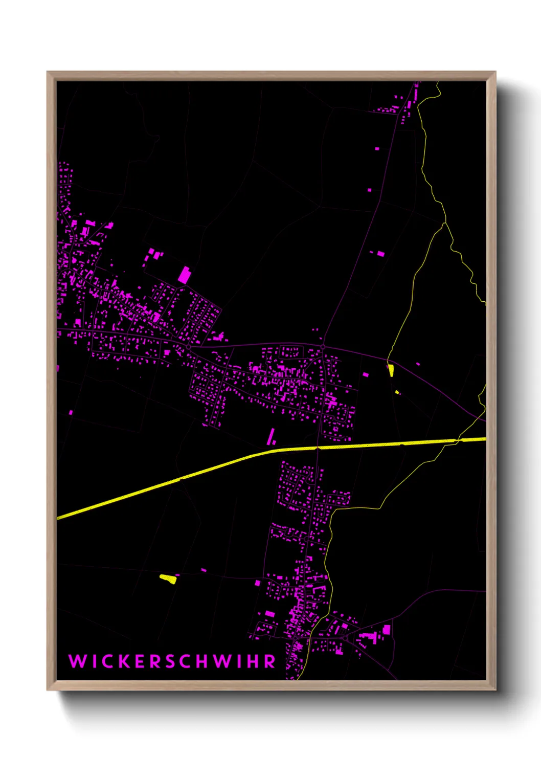 Une affiche de carte sur Wickerschwihr