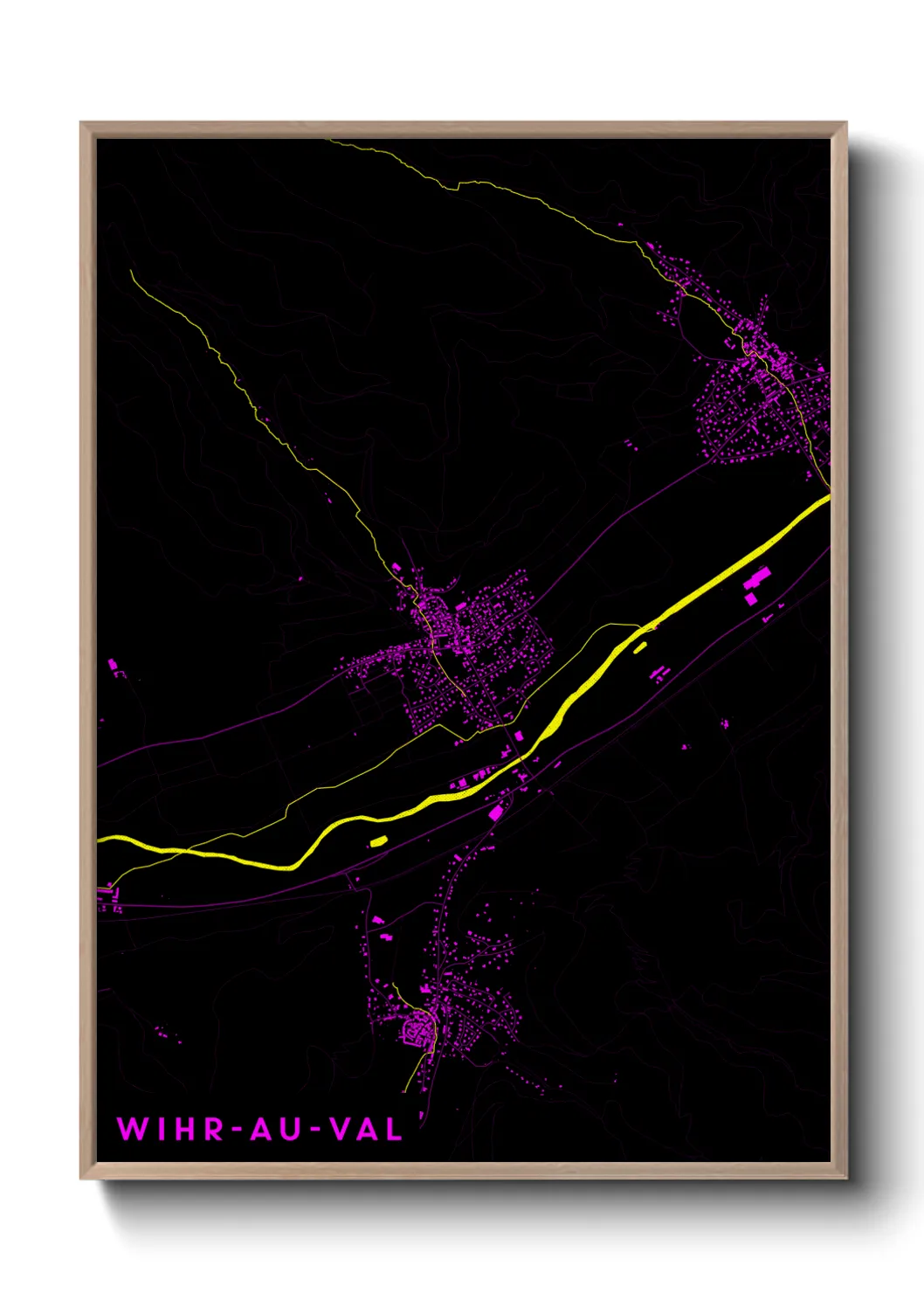 Une affiche de carte sur Wihr-au-Val