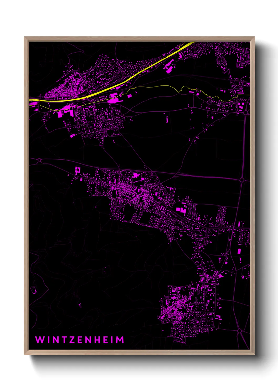 Une affiche de carte sur Wintzenheim