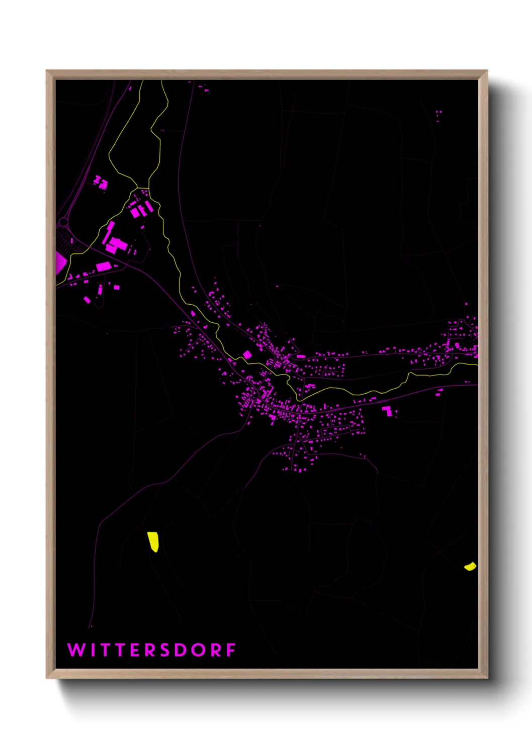 Une affiche de carte sur Wittersdorf