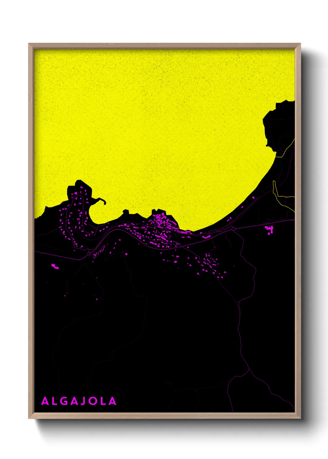 Une affiche de carte sur Algajola