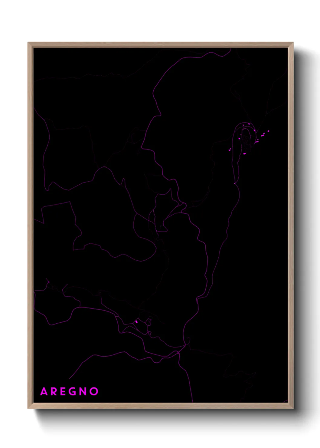 Une affiche de carte sur Aregno