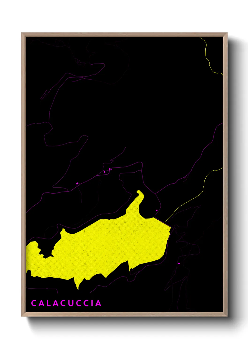 Une affiche de carte sur Calacuccia