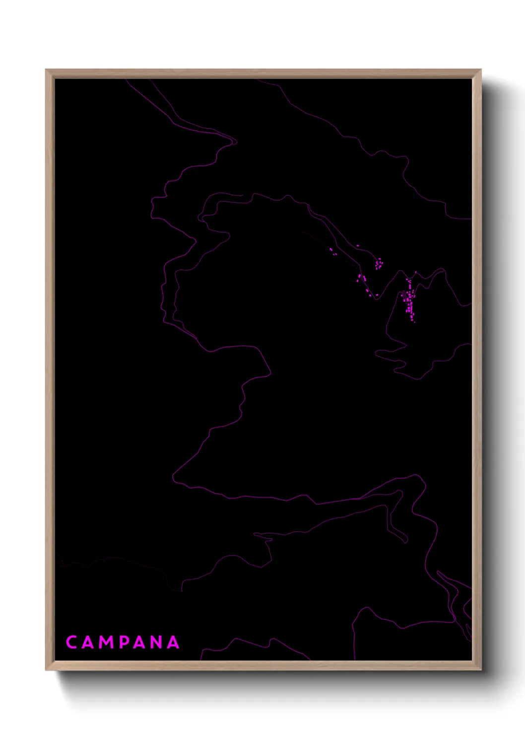 Une affiche de carte sur Campana