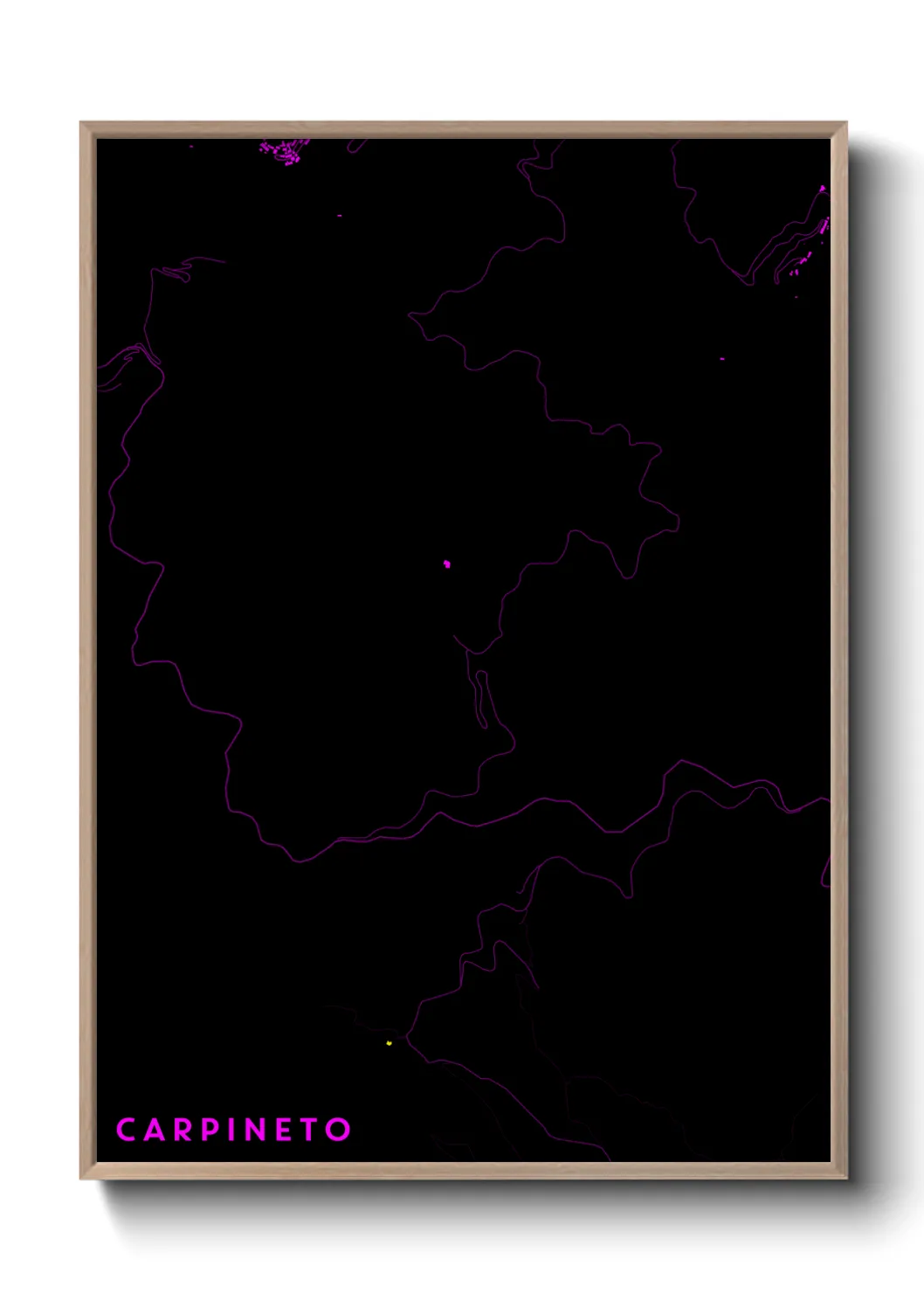 Une affiche de carte sur Carpineto
