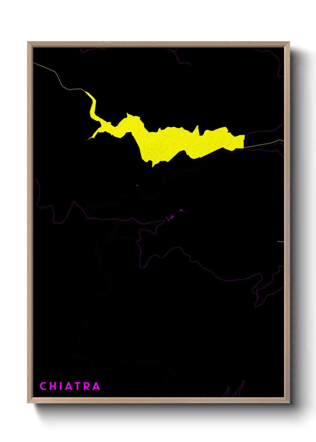 Une affiche de carte sur Chiatra