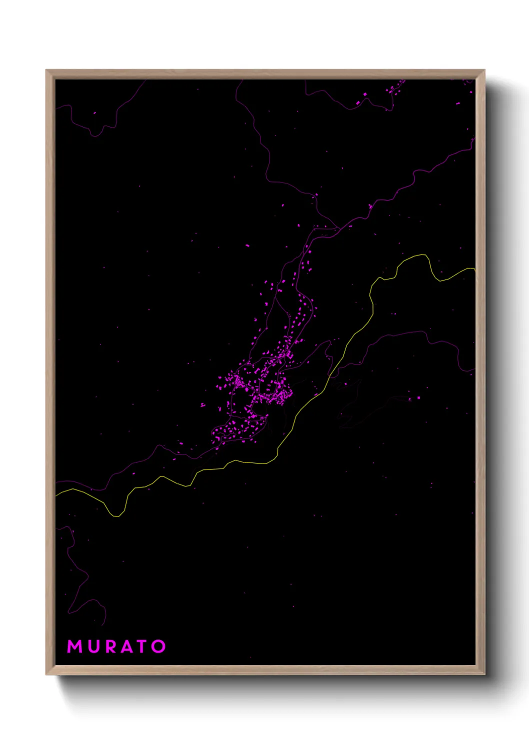 Une affiche de carte sur Murato