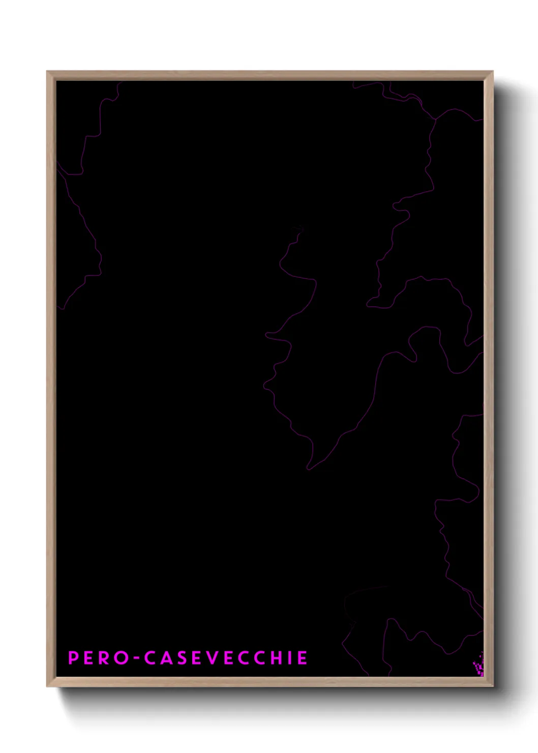Une affiche de carte sur Pero-Casevecchie