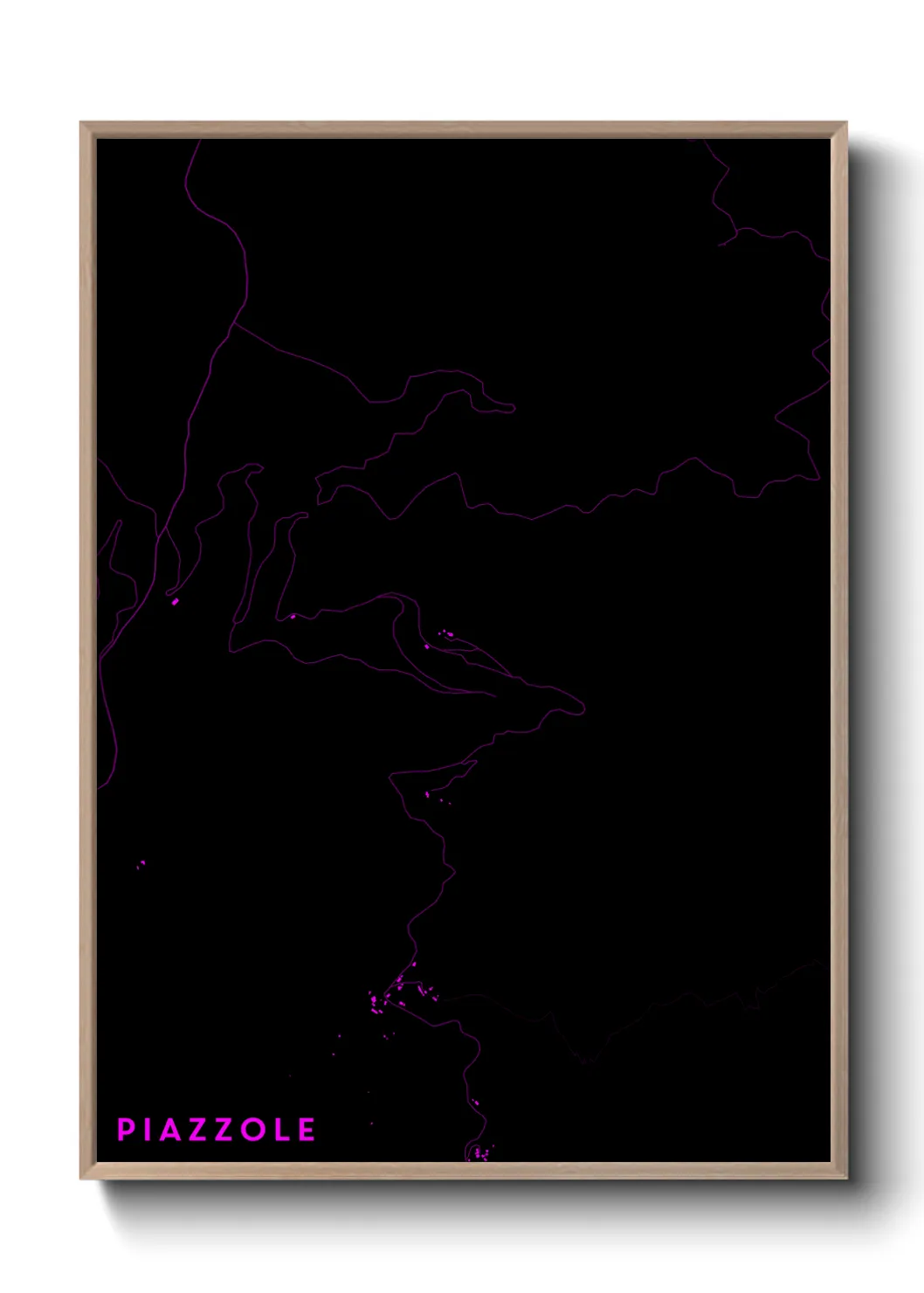 Une affiche de carte sur Piazzole