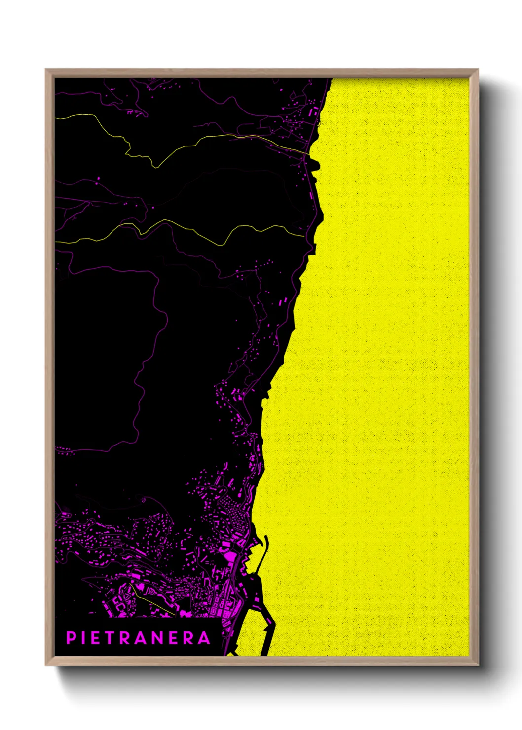 Une affiche de carte sur Pietranera