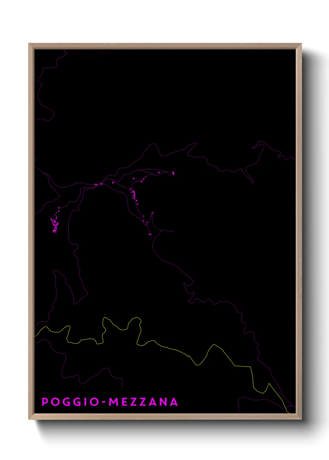 Une affiche de carte sur Poggio-Mezzana