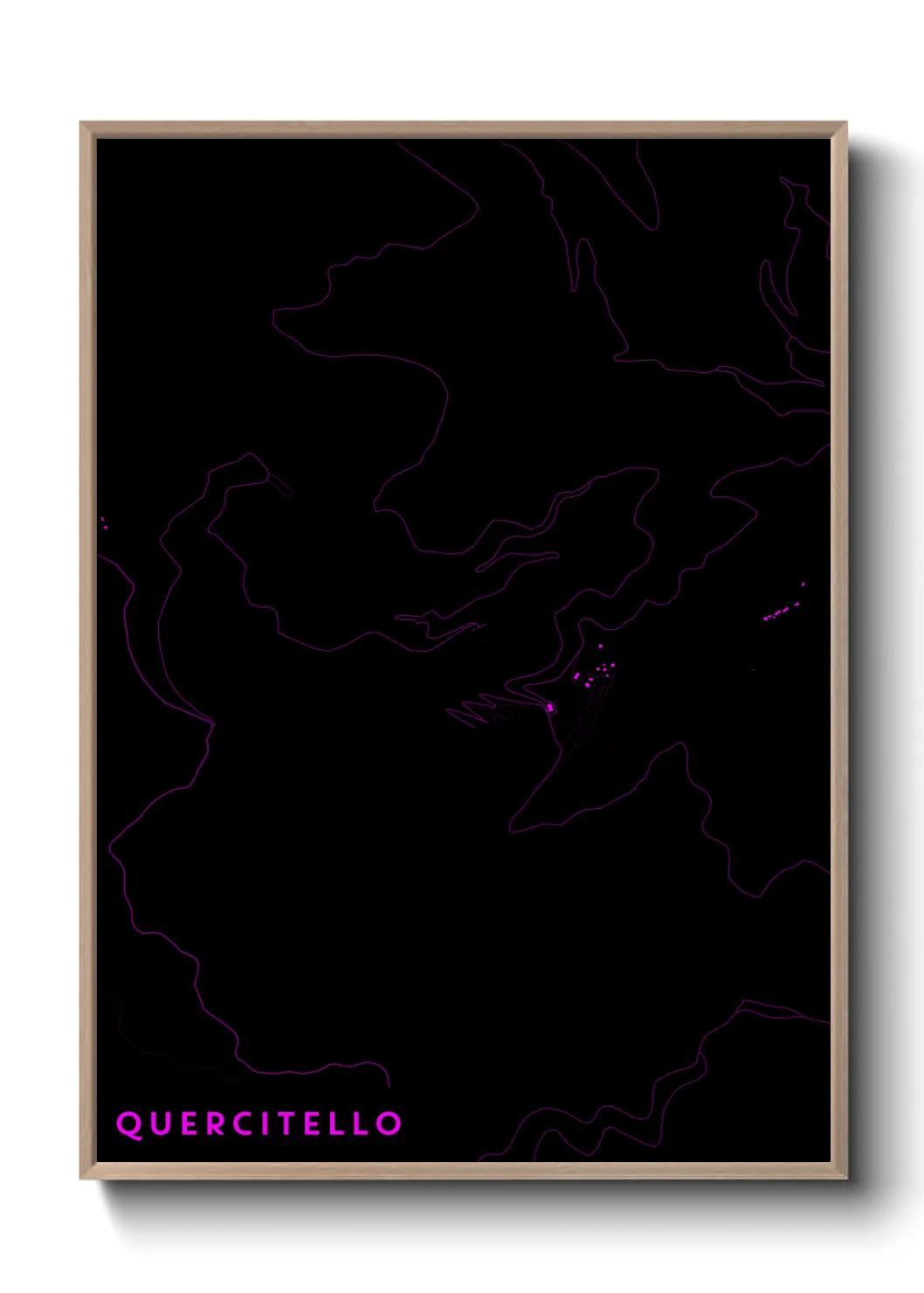 Une affiche de carte sur Quercitello