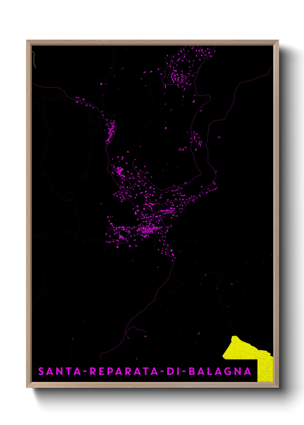 Une affiche de carte sur Santa-Reparata-di-Balagna