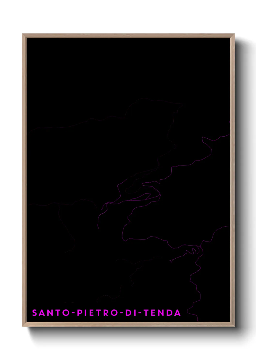 Une affiche de carte sur Santo-Pietro-di-Tenda