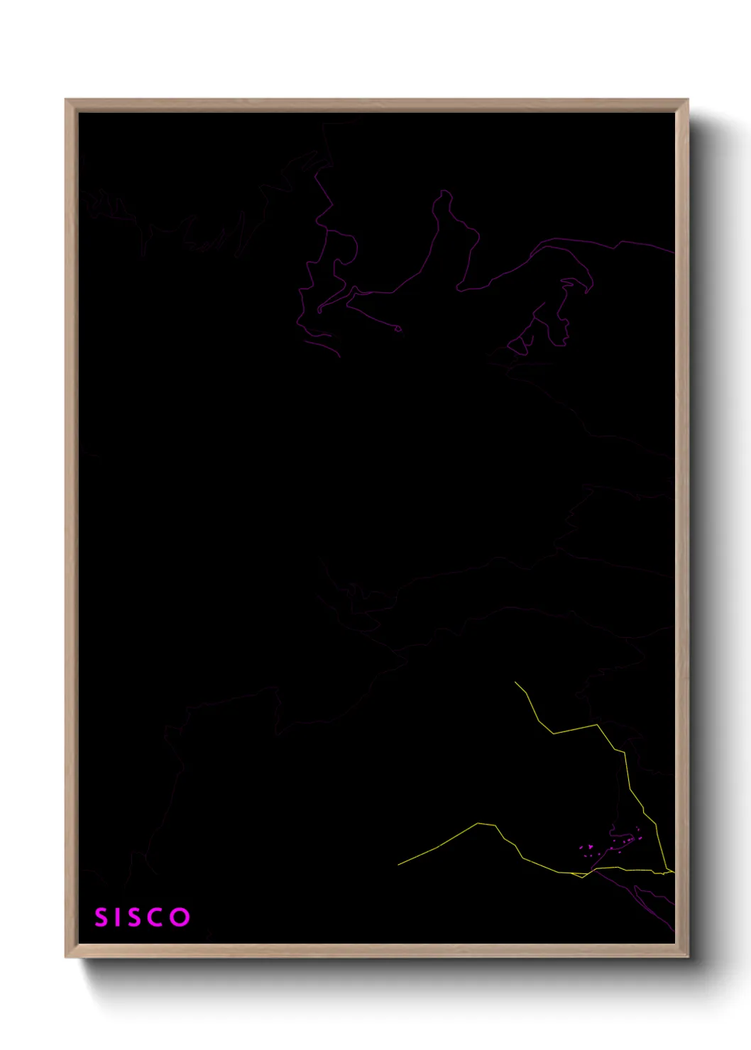 Une affiche de carte sur Sisco