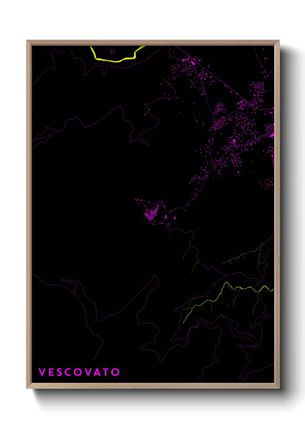 Une affiche de carte sur Vescovato