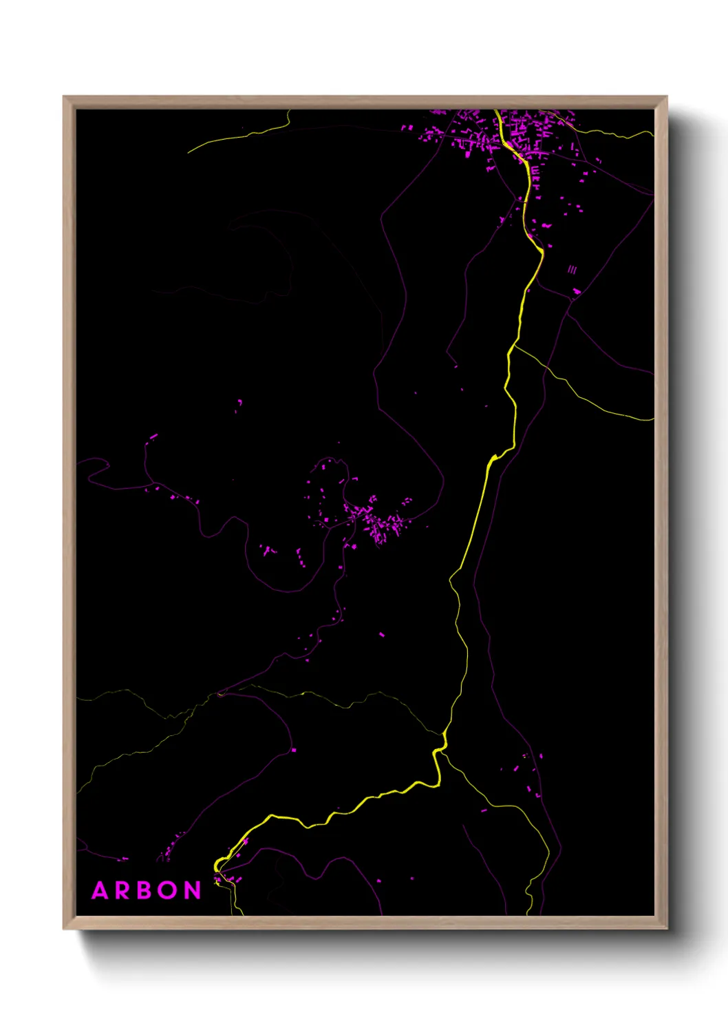 Une affiche de carte sur Arbon