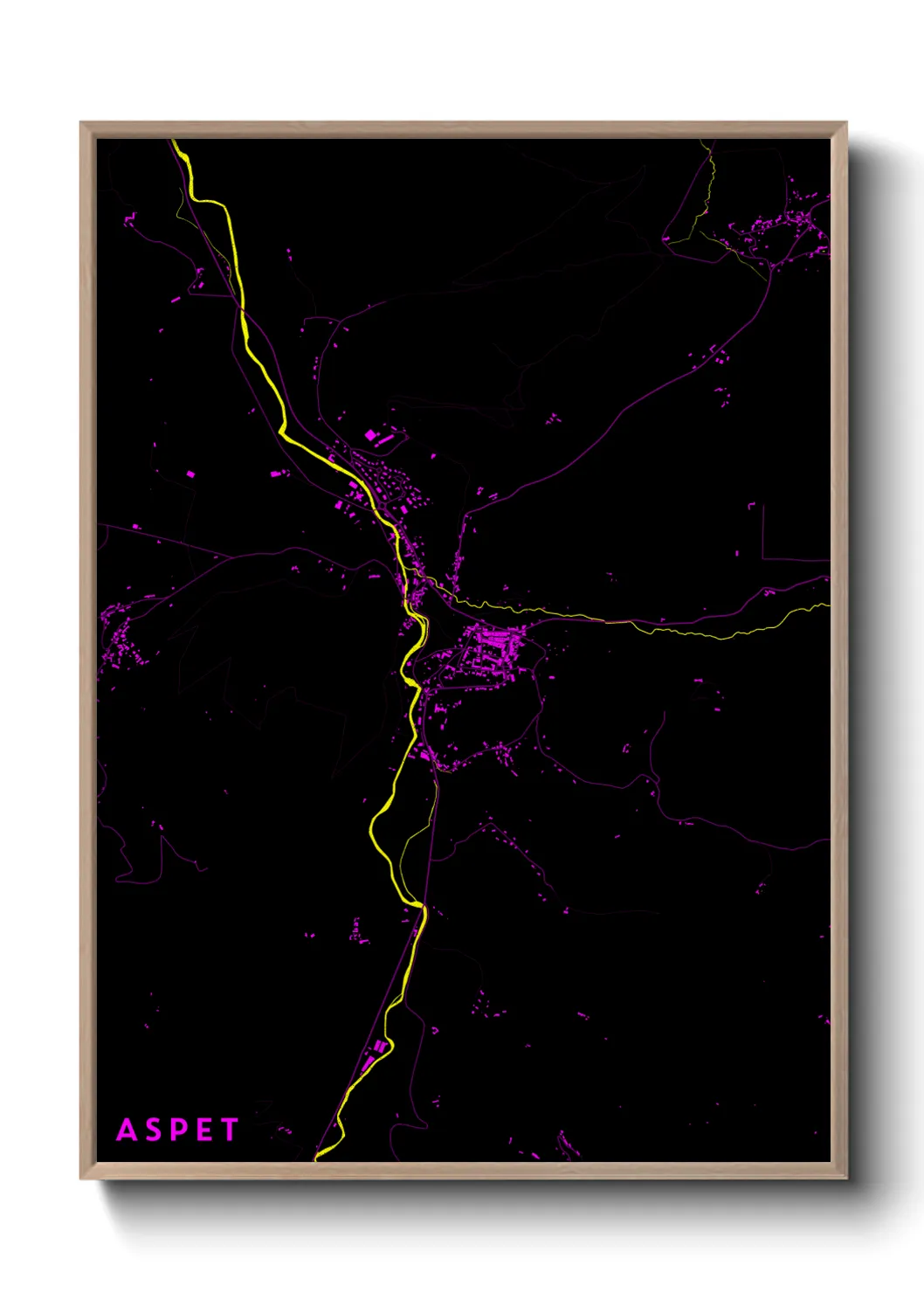 Une affiche de carte sur Aspet