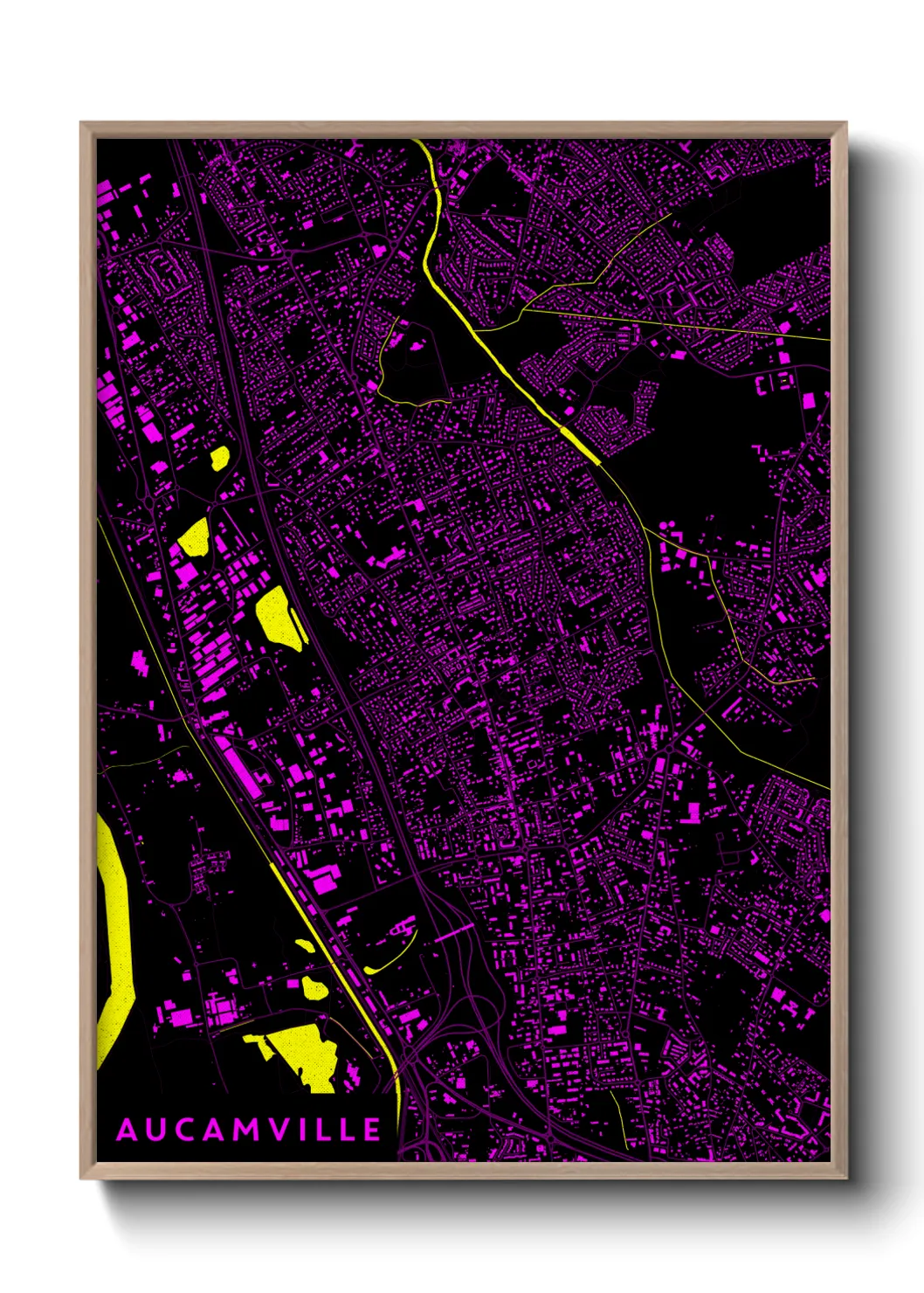 Une affiche de carte sur Aucamville