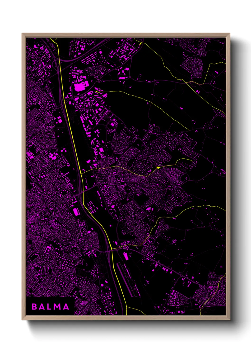 Une affiche de carte sur Balma