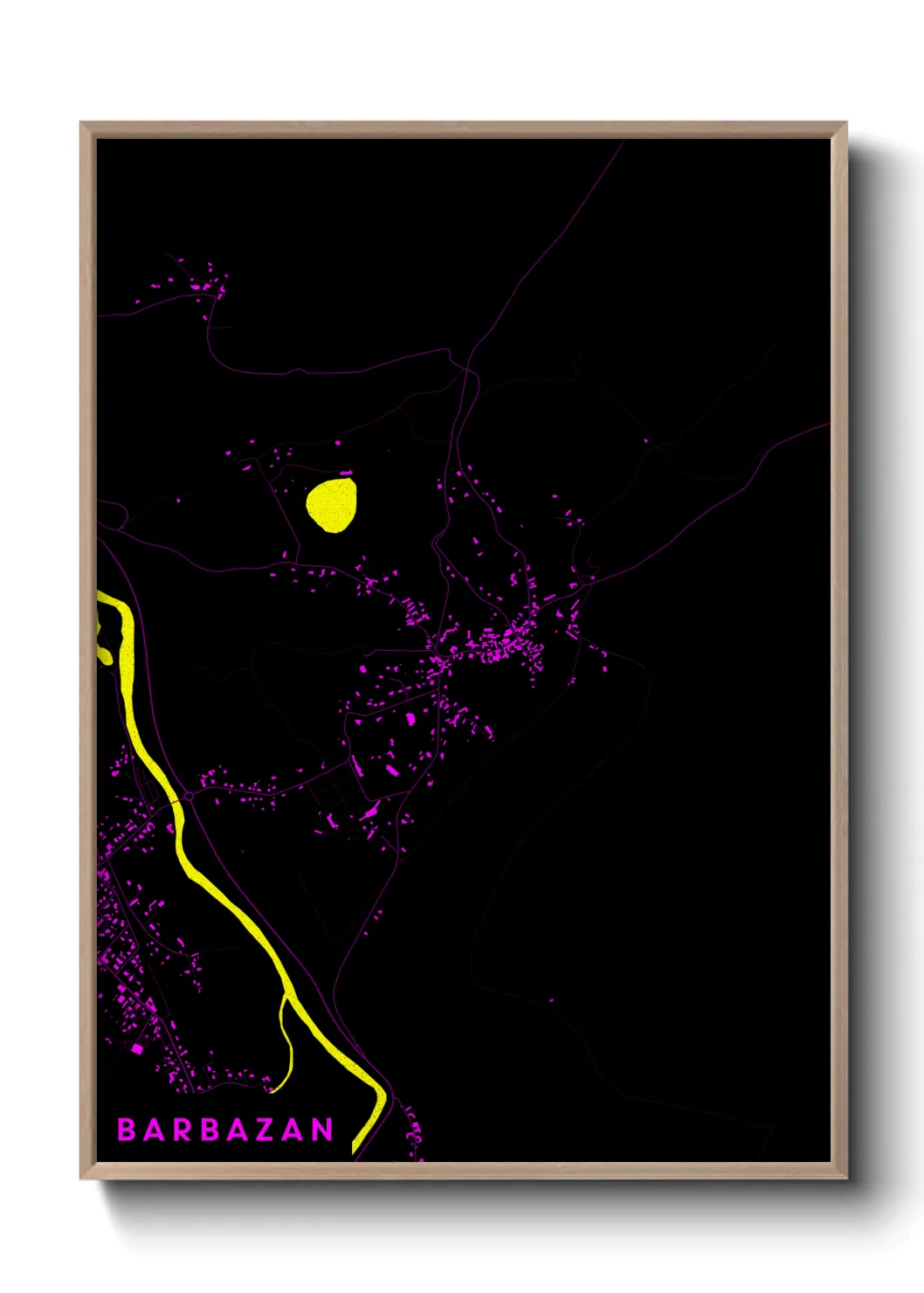 Une affiche de carte sur Barbazan