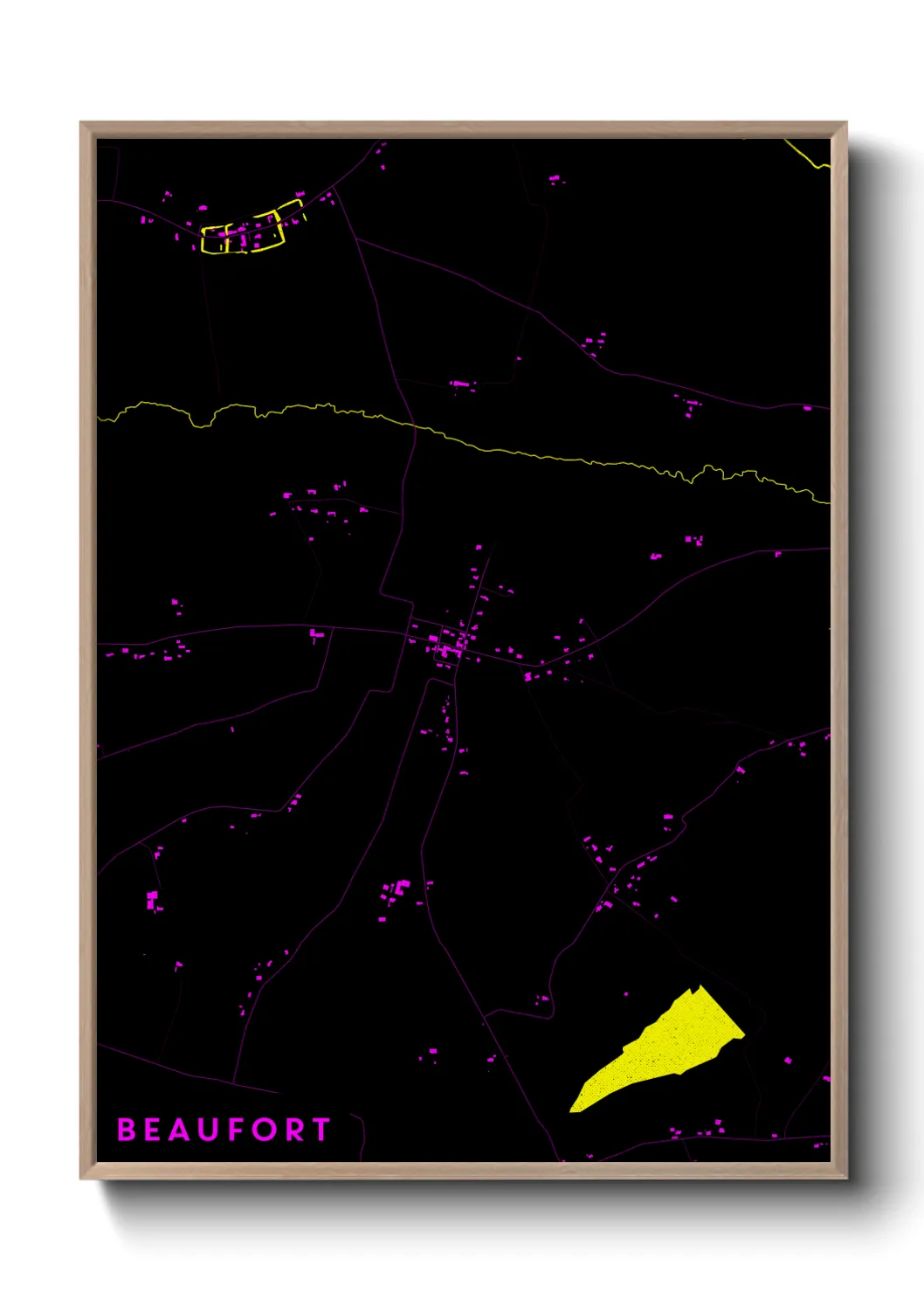 Une affiche de carte sur Beaufort