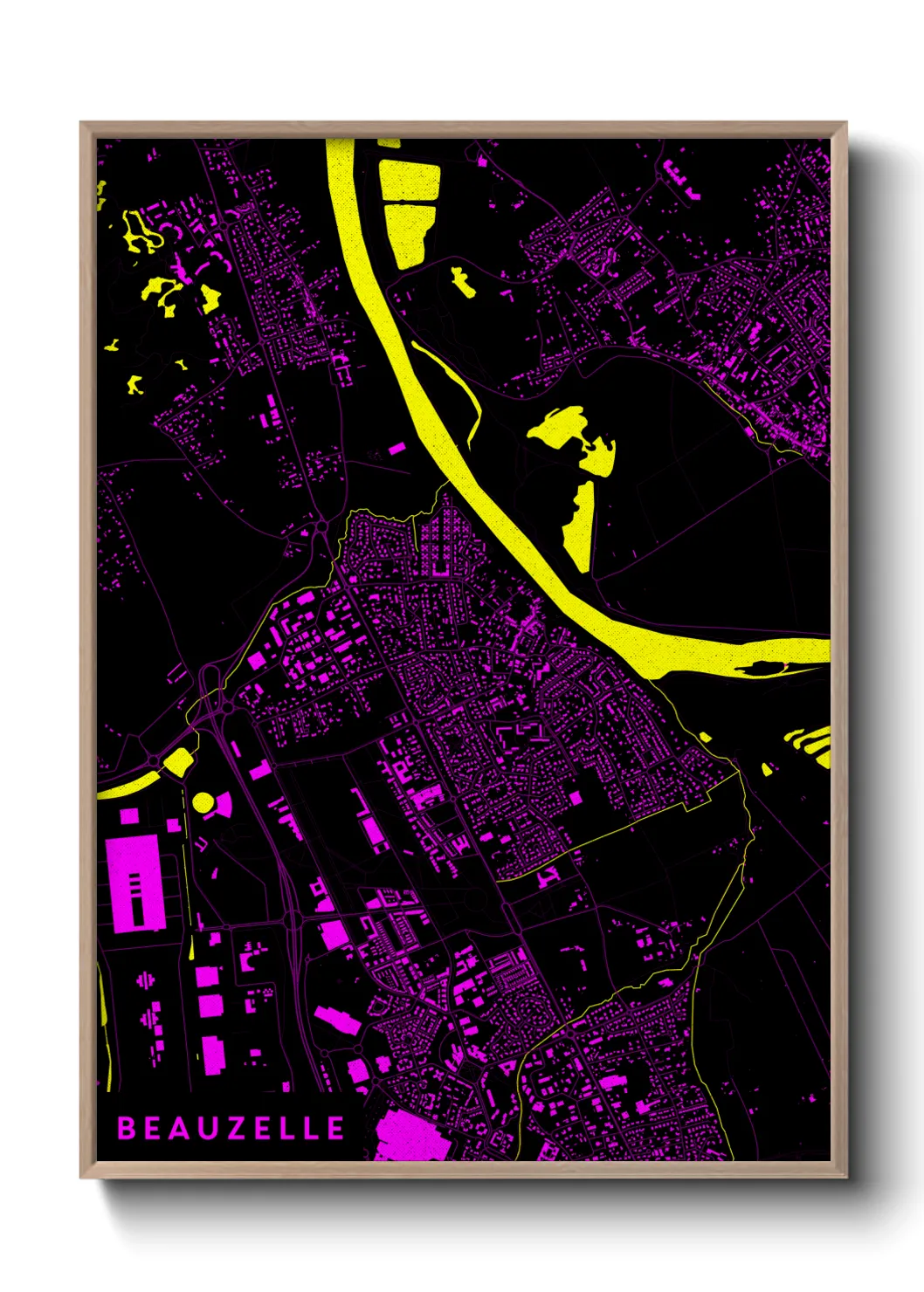 Une affiche de carte sur Beauzelle