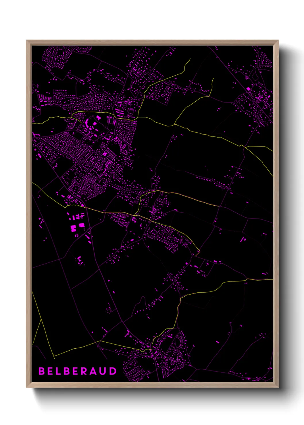 Une affiche de carte sur Belberaud