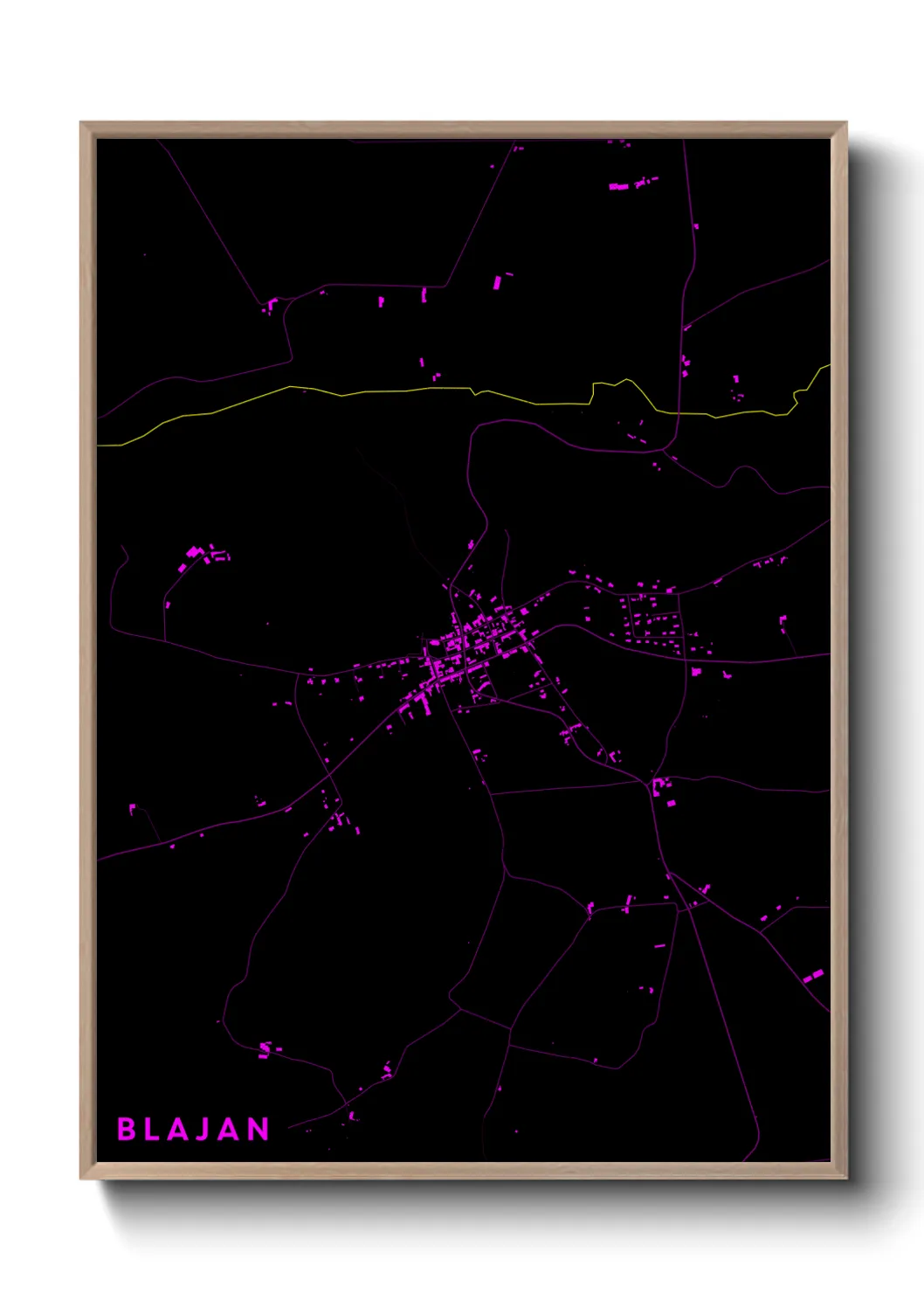Une affiche de carte sur Blajan