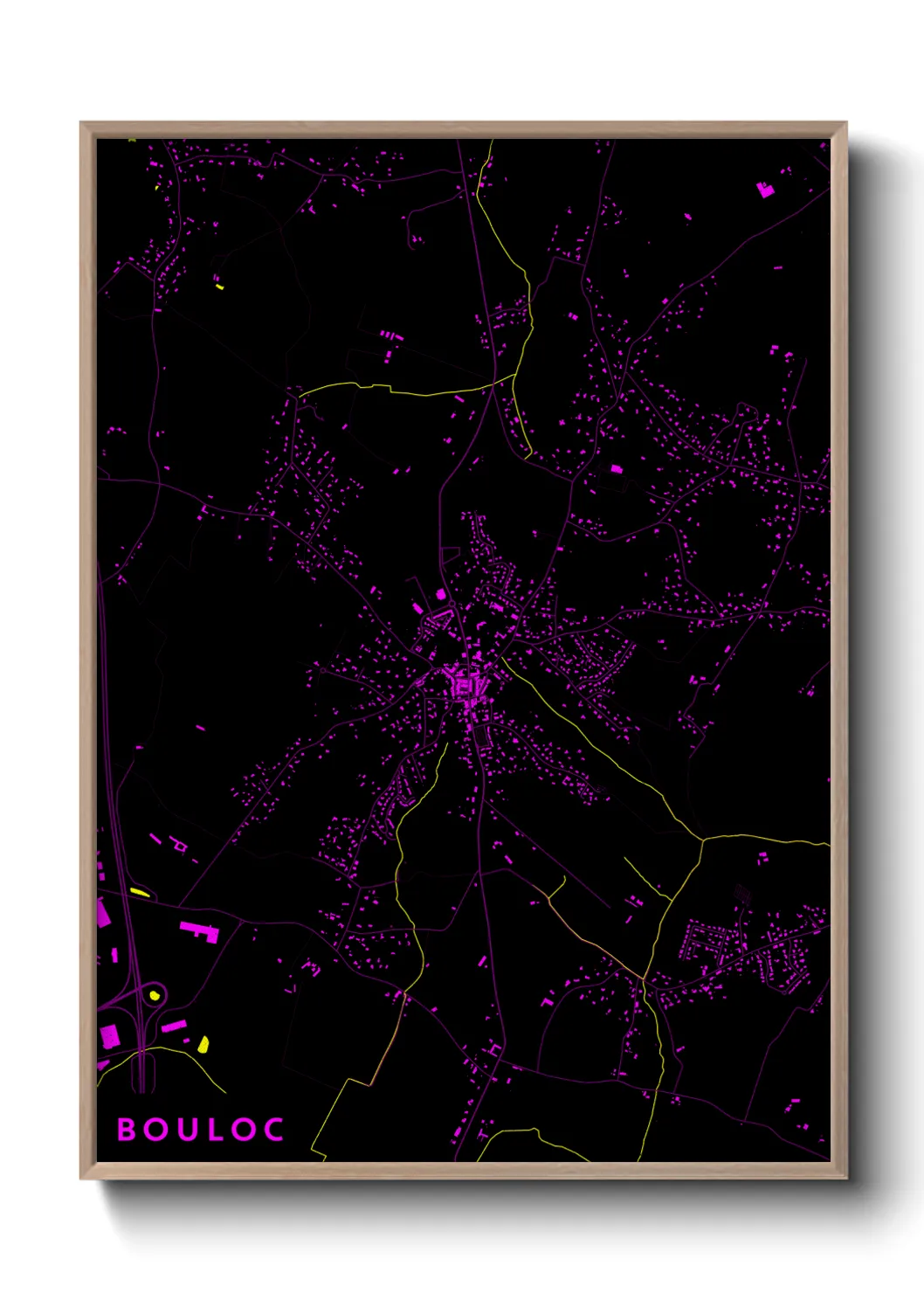 Une affiche de carte sur Bouloc