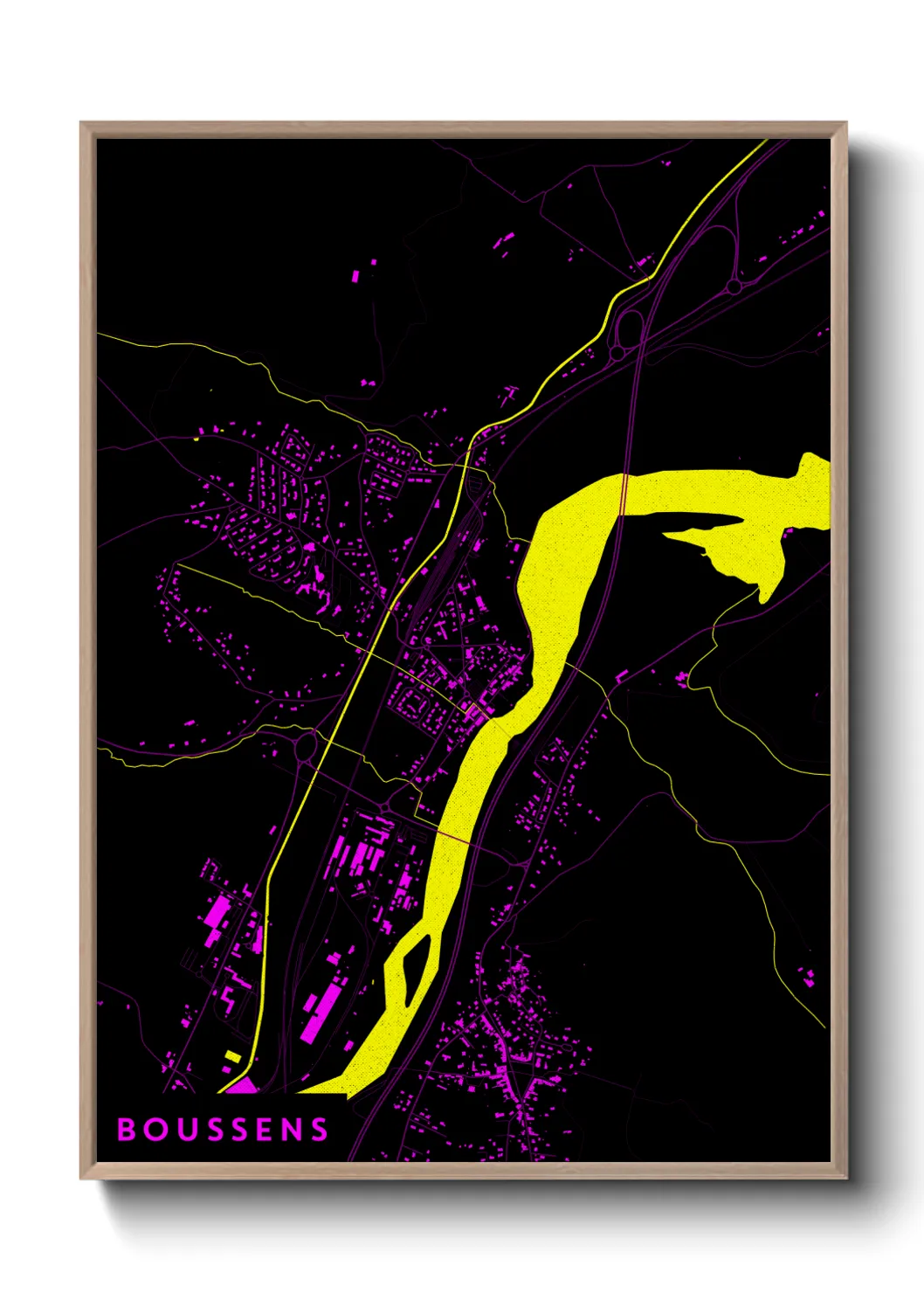 Une affiche de carte sur Boussens