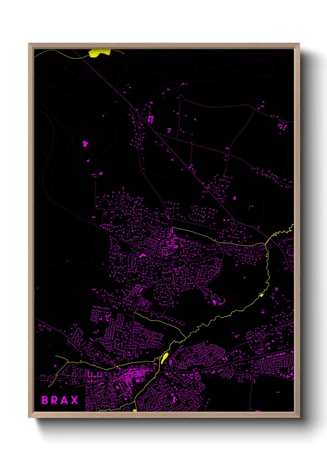 Une affiche de carte sur Brax
