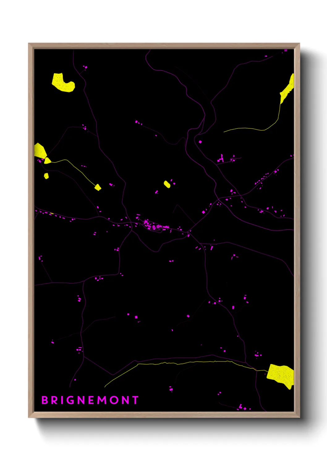Une affiche de carte sur Brignemont