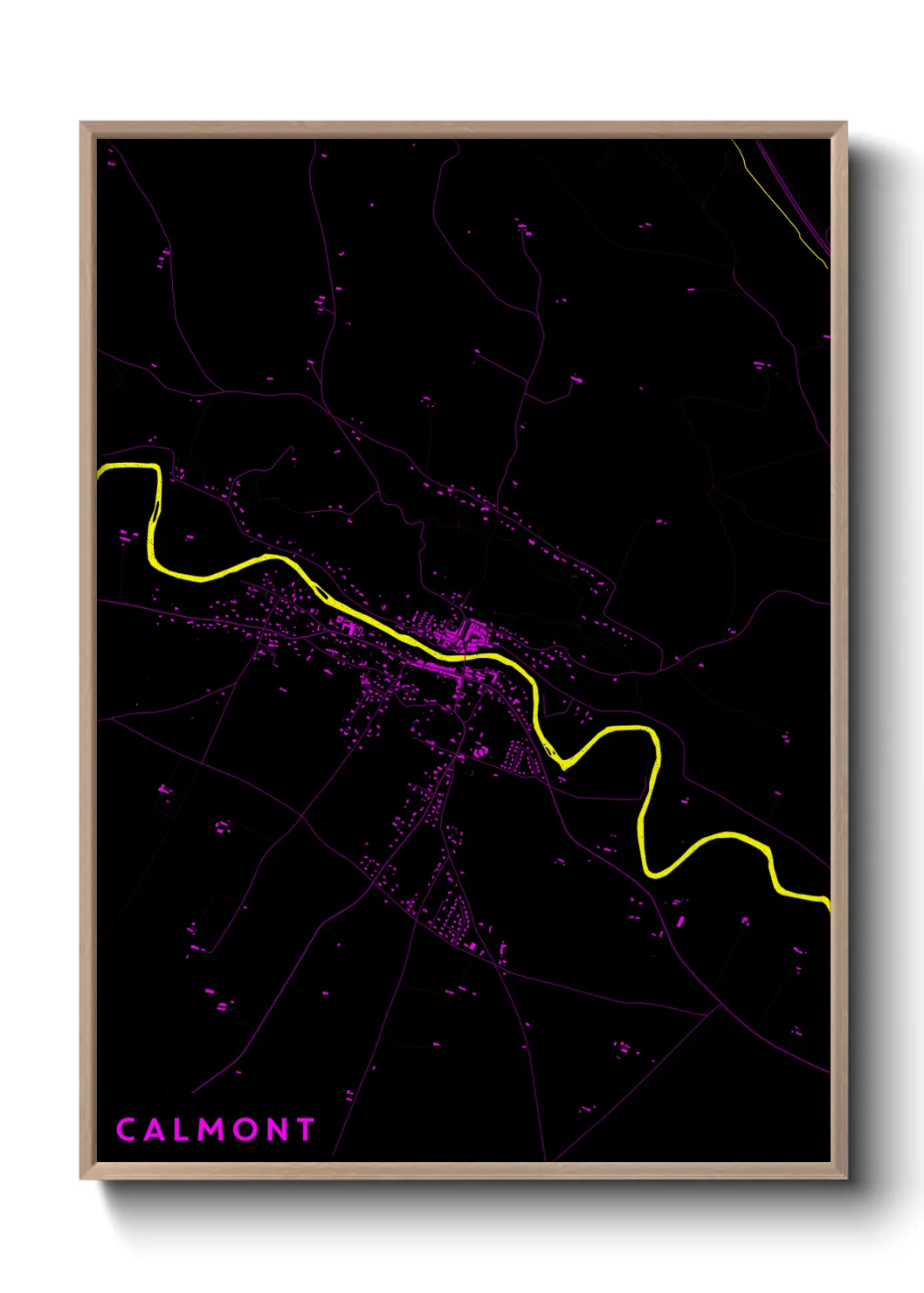 Une affiche de carte sur Calmont