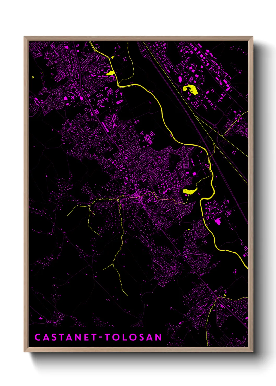 Une affiche de carte sur Castanet-Tolosan