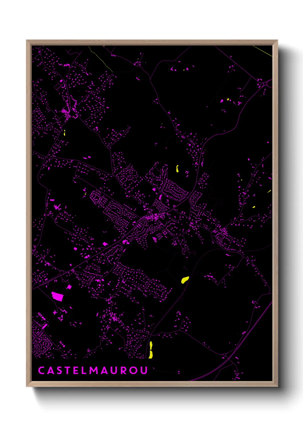 Une affiche de carte sur Castelmaurou