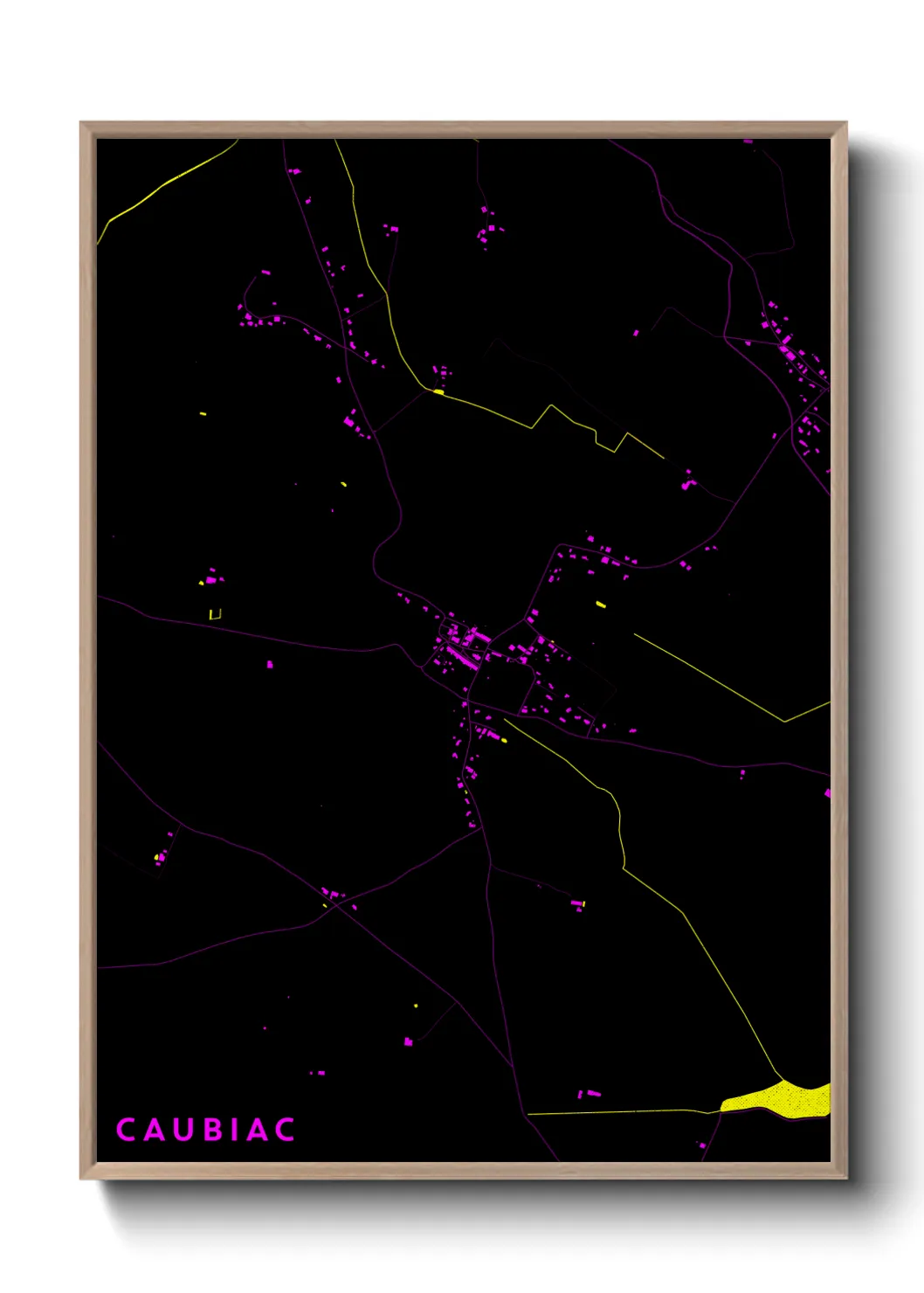 Une affiche de carte sur Caubiac