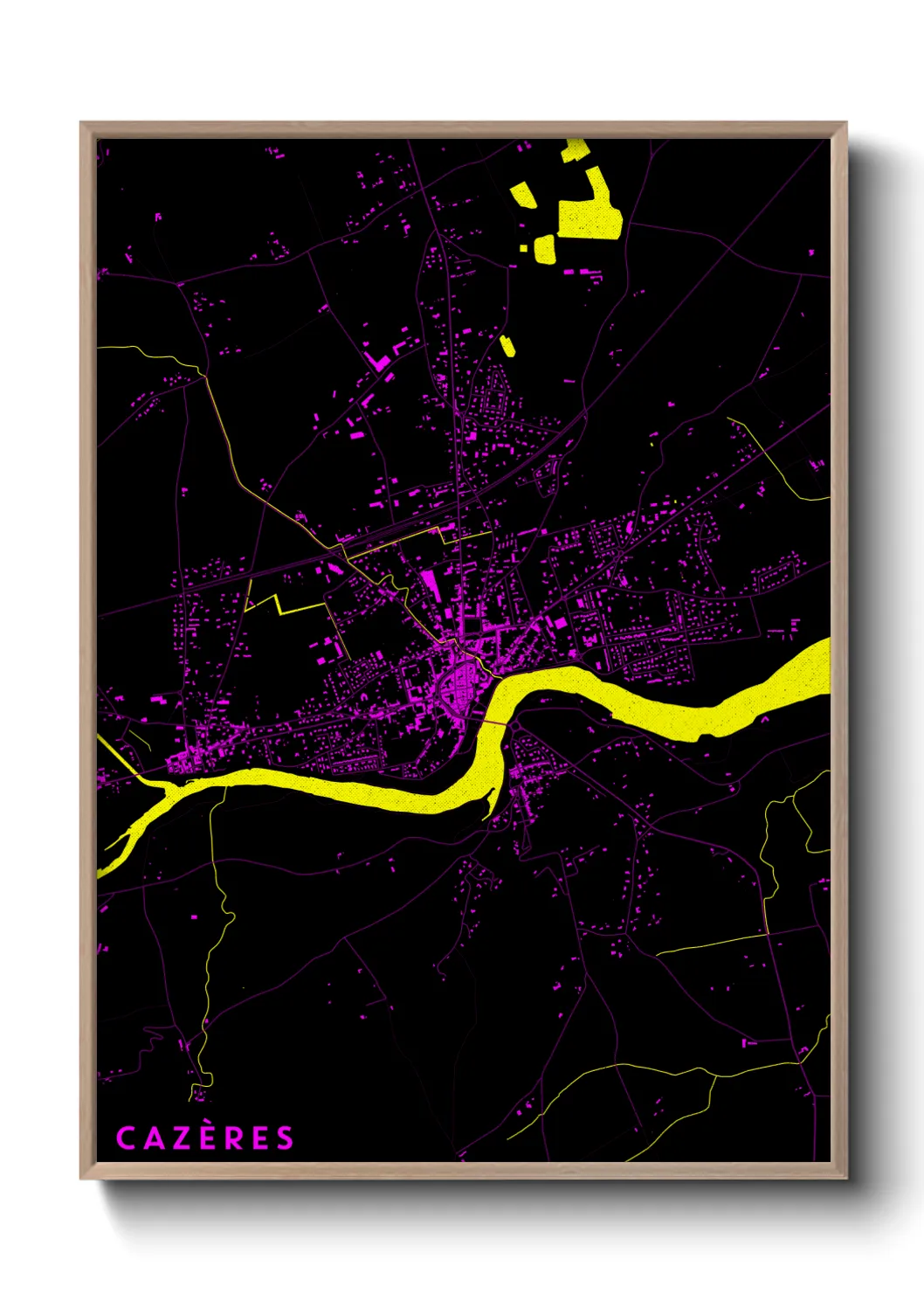 Une affiche de carte sur Cazères