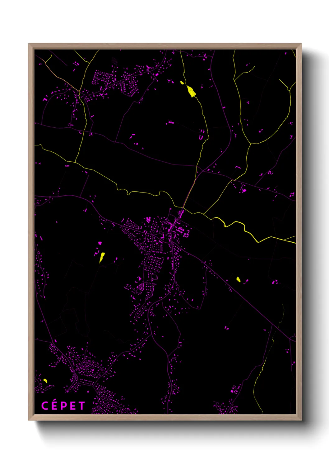 Une affiche de carte sur Cépet