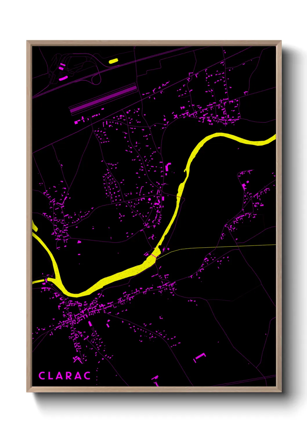 Une affiche de carte sur Clarac