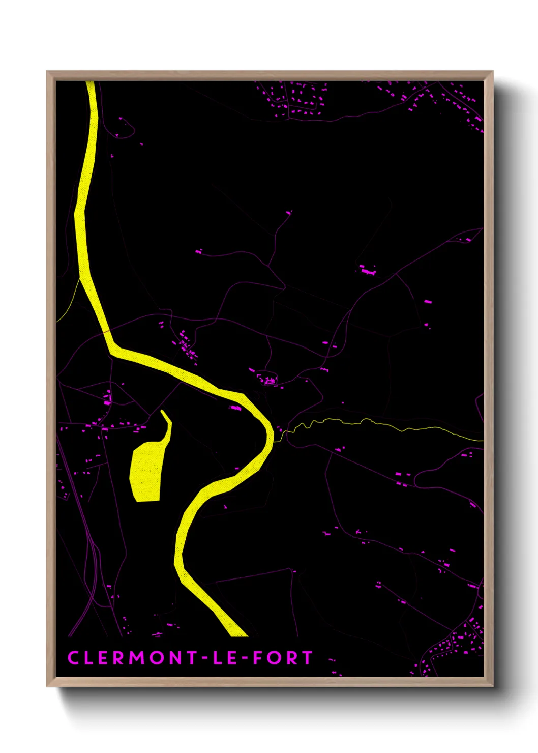 Une affiche de carte sur Clermont-le-Fort