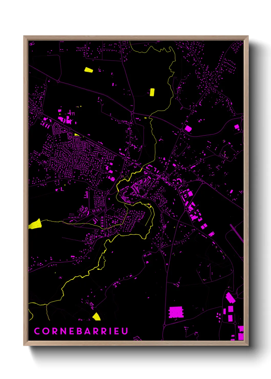Une affiche de carte sur Cornebarrieu
