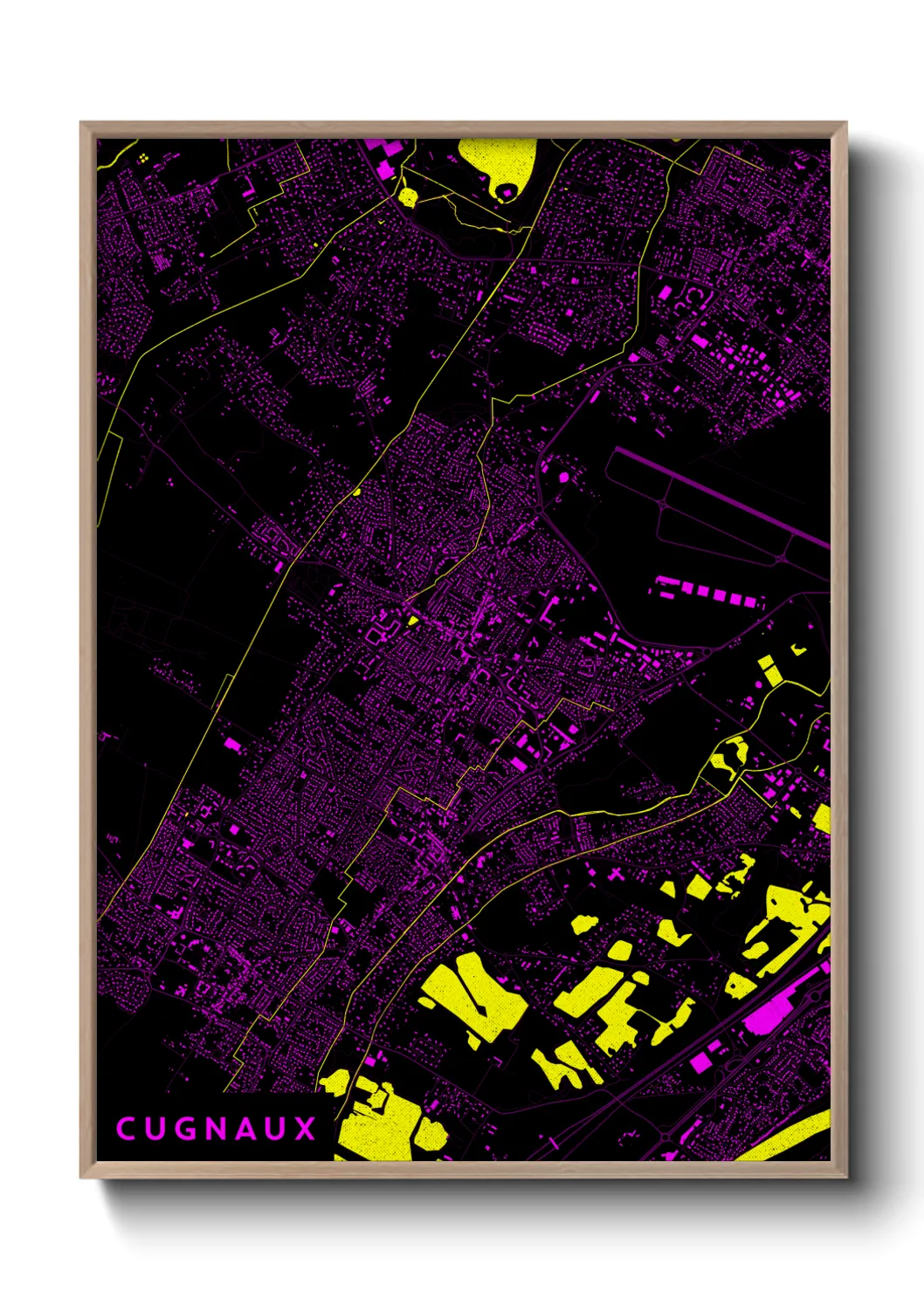 Une affiche de carte sur Cugnaux