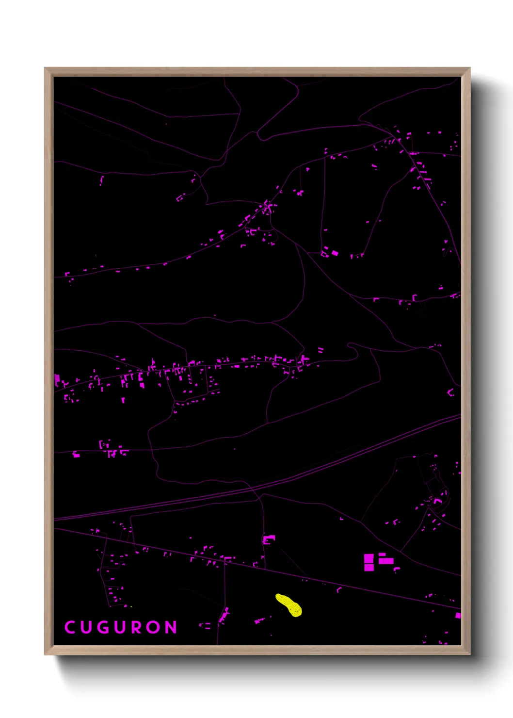 Une affiche de carte sur Cuguron