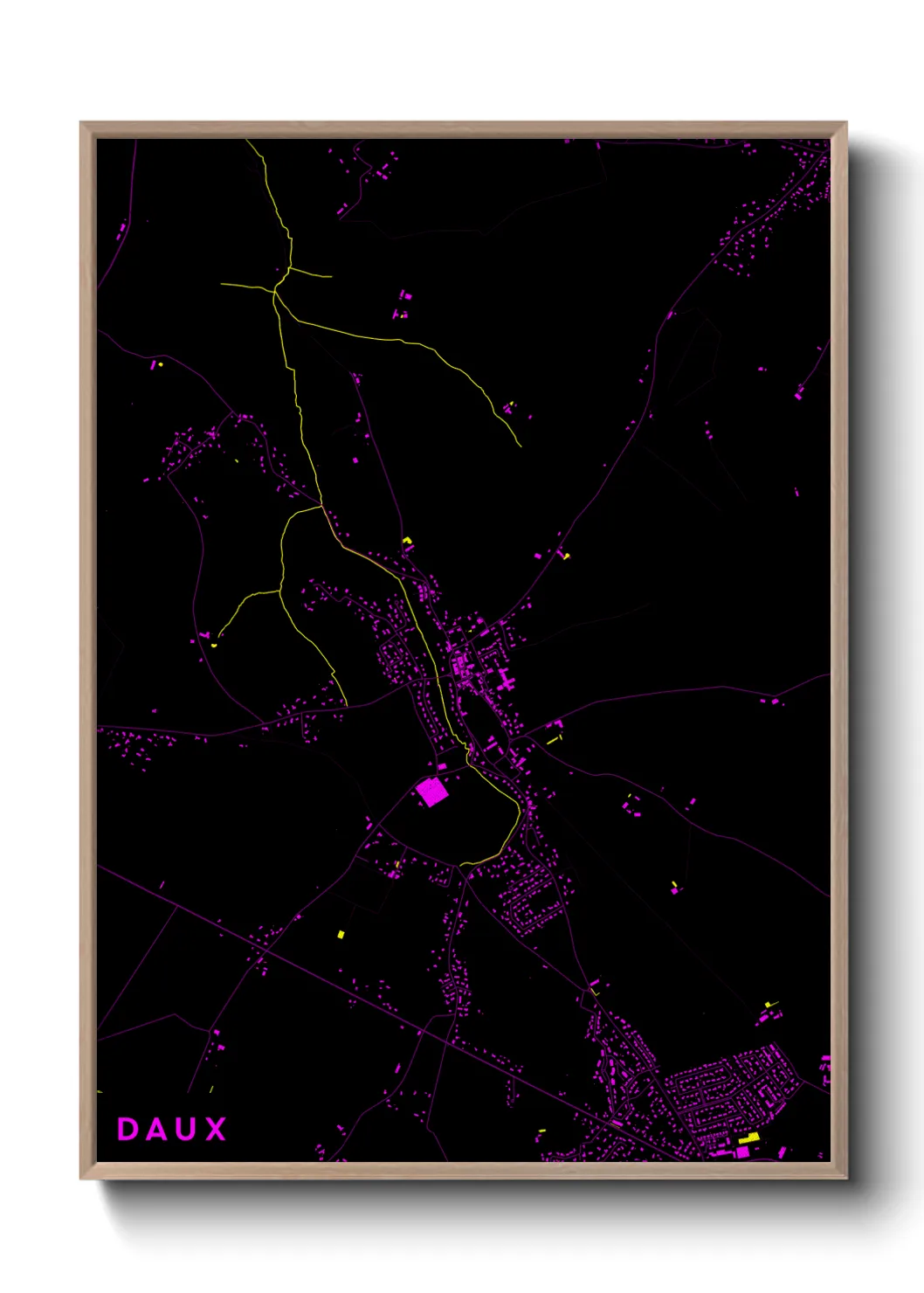 Une affiche de carte sur Daux