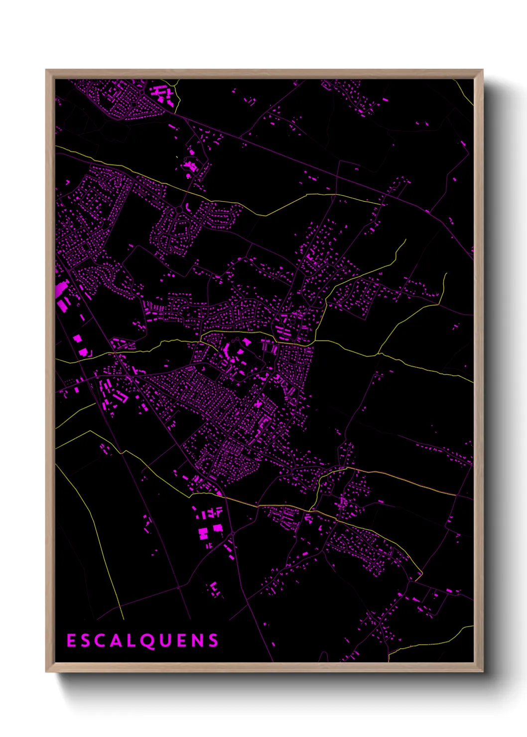 Une affiche de carte sur Escalquens