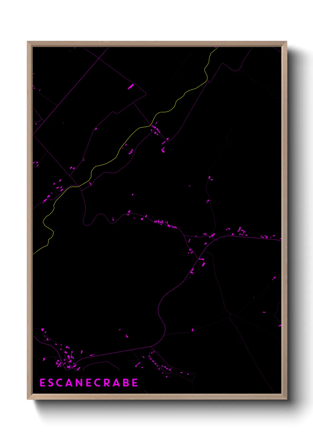 Une affiche de carte sur Escanecrabe