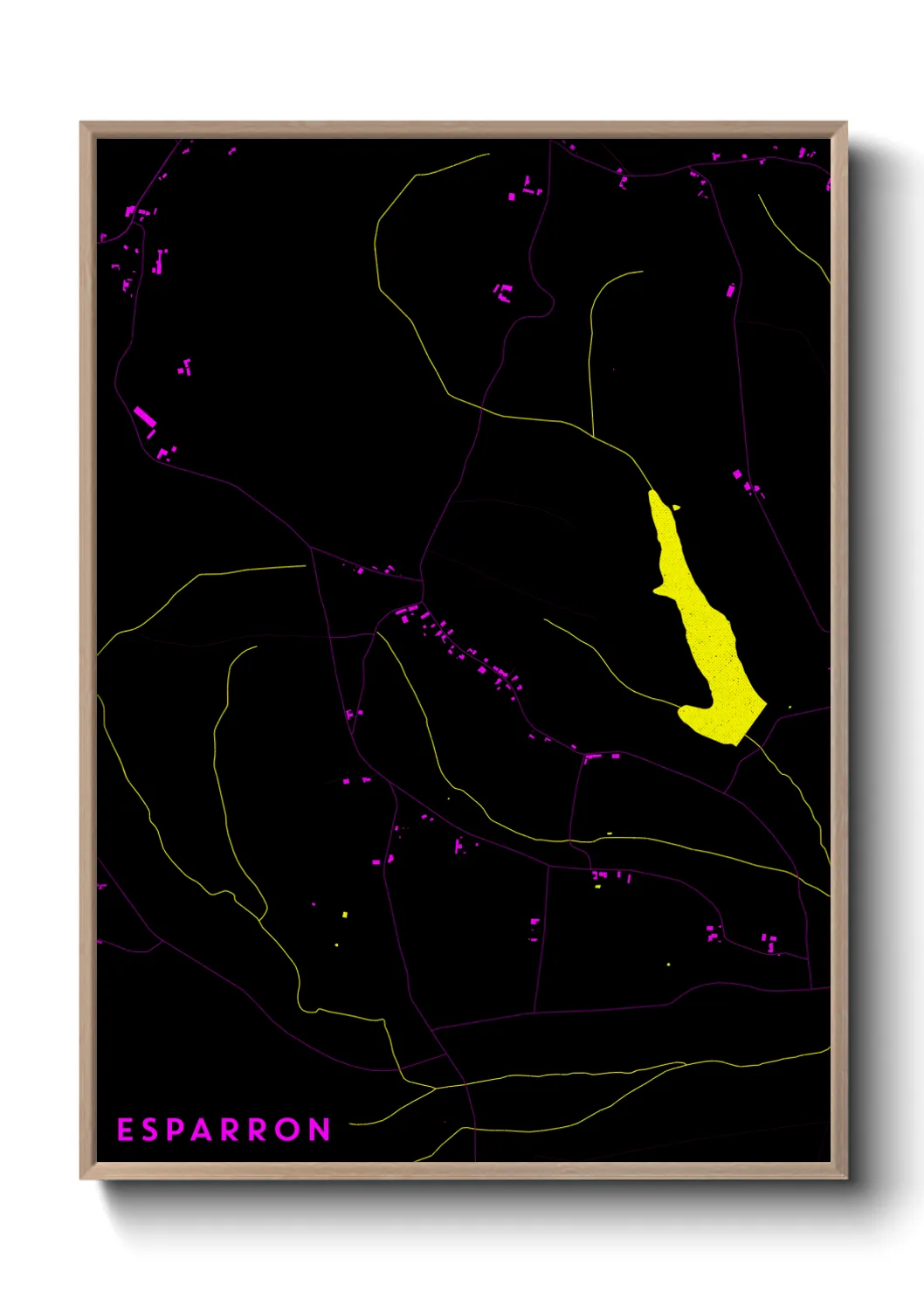 Une affiche de carte sur Esparron